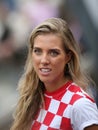 Croatian tennis fan during men final match at US Open 2014 between Marin Cilic and Kei Nishikori