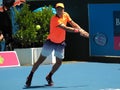 Croatian Tennis player Borna Coric preparing for the Australian Open