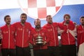 Croatian tennis Team on welcome home celebration