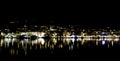 Croatian town by night - Makarska, Makarska Riviera, Dalmatia, Croatia Royalty Free Stock Photo