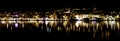 Croatian town by night - Makarska, Makarska Riviera, Dalmatia, Croatia Royalty Free Stock Photo