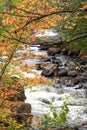 Croches waterfall in autumn. Mont Tremblant National Park. Indian Summer. Canada Royalty Free Stock Photo