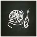 Crochet basics chalk icon