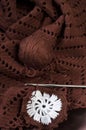 Crochet brown yarn