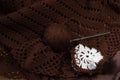 Crochet brown yarn