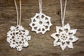 Crochet christmas snowflakes