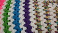 Crochet Detail of Colorful Blanket Royalty Free Stock Photo