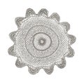 Crochet doily isolated on white Royalty Free Stock Photo