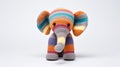 Colorful Crocheted Elephant Toy With Cute Cartoonish Design Royalty Free Stock Photo