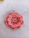 Crochet flower background textured