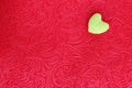 Crochet Heart On Red Velvet