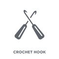 crochet hook icon from Sew collection. Royalty Free Stock Photo