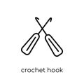 crochet hook icon from Sew collection. Royalty Free Stock Photo