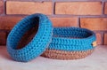 Crochet knitt baskets