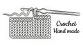 Crochet knitting, crocheting hook, cotton, wool yarn thread, hand knit pattern line icon. Needlework hobby. Knitted clothes vector