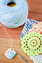 Crochet, the making of a crocheted Royalty Free Stock Photo