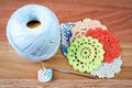 Crochet, the making of a crocheted Royalty Free Stock Photo