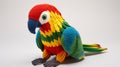 Colorful Crochet Parrot Toy With Pseudo-realistic Design