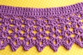 Crochet scarf picot border