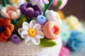 Crochet spring flowers. Gift for Mother's day, Easter, Woman's day, 8 March, birthday, anniversary, Valentines