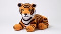 Vividly Bold Crocheted Tiger With Realistic Forms And Toy-like Proportions