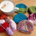 Crochet time with coffee