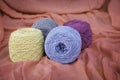 Crochet yarn put on background Royalty Free Stock Photo