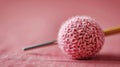 Crocheted Ball of Yarn With Knitting Needle Royalty Free Stock Photo