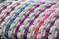 Crocheted blanket stitches Royalty Free Stock Photo