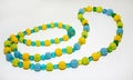 Crocheted colorful necklace