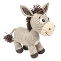 A crocheted A cute donkey Royalty Free Stock Photo