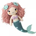 A crocheted A cute Mermaid Royalty Free Stock Photo