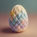 Crocheted Easter egg in pastel tones. Knitting concept Royalty Free Stock Photo