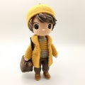 Crocheted Little Boy In Manga Style: Detailed And Packed With Hidden Details