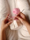 Crocheting the Happiness complete the time Royalty Free Stock Photo