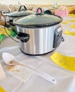 Crock pot in chili cook off competition Royalty Free Stock Photo