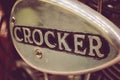 Crocker motorcycle. Old rarity American motorcycle.Exhibition of motor vehicles.