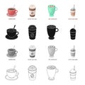 Crockery, kitchen, sets, and other web icon in cartoon style.Chocolate, drink, lableware icons in set collection.