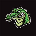 crocodile or aligato rhead mascot esport design vector Royalty Free Stock Photo