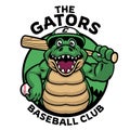 The Crocodile Alligator Cartoon Baseball Club