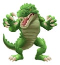 Crocodile Alligator Cartoon Lizard Dino Monster Royalty Free Stock Photo