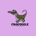 Crocodile Animal Logo Design Concept Vector