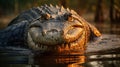 Golden Hour Encounter: Majestic Alligator In Stunning High Resolution
