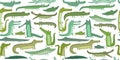 Crocodile Cute Characters. Childish Style. Seamless Pattern for your design