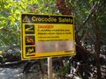 Crocodile Danger Sign, Kakadu National Park, Australia Royalty Free Stock Photo