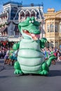 Crocodile float in the festival of fantasy parade Royalty Free Stock Photo