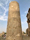 Pillar in Egypt Shows Image of Egyptian Crocodile God Sobek.