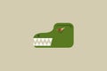 Crocodile head shoes logo Royalty Free Stock Photo