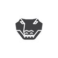 Crocodile head vector icon Royalty Free Stock Photo