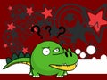 Crocodile kawaii cartoon ball style expressions set illustration 2